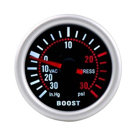 ETOPARS Universal Car Vehicle 2inch 52mm Smoke Tint Len Turbo Boost Gauge Meter Kit PSI Bright Light Display Racing Gauge Red Pointer Indicator Dail Electronic