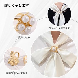 Doyime Scarf Ring, Scarf Buckle, Scarf Fastener (Set of 6), Scarf Tying Rings, Rhinestones, Women, Easy Arrangement, School Entrance Ceremonies, Graduation Ceremonies, Birthdays, Weddings, Mother's