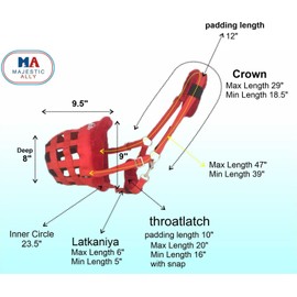 Majestic Ally Mink Fleece Padded Breathable Grazing Muzzle Halter (Royal Blue)
