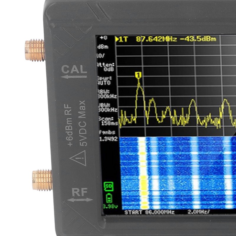 Mini Handheld Spectrum Analyzer 100kHz to 5.3GHz 4in Spectrum Analyzer