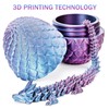 DAVBNM 3D Printed Dragon in Egg, Articulated Crystal Dragon with