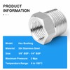 ERGAOBOY 10 Pcs 304 Stainless Steel Reducer Hex Bushing, 3/8"