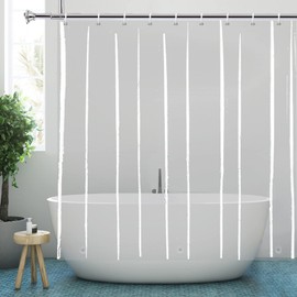 YISURE Clear Shower Curtain, Plastic Shower Curtain Liner for Bathroom, Transparent Shower Curtain with 3 Heavy Magnets 180x180cm