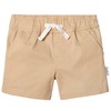 Gerber Baby Toddler Unisex Stretch Chino Shorts, Olive/Dark Khaki