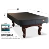BEARCOVER Heavy Duty Leatherette Billiard Pool Table Cover, Waterproof &