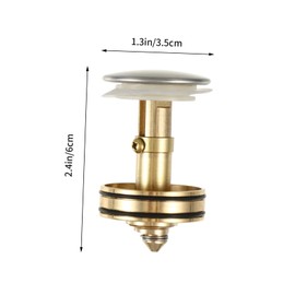 Lalafina Bounce Drain Filter Universal Bathroom Sink Stopper Wash Basin Drain Filter Plug Hair Catcher for Basin, Bullet Core, Chrome, Home Use