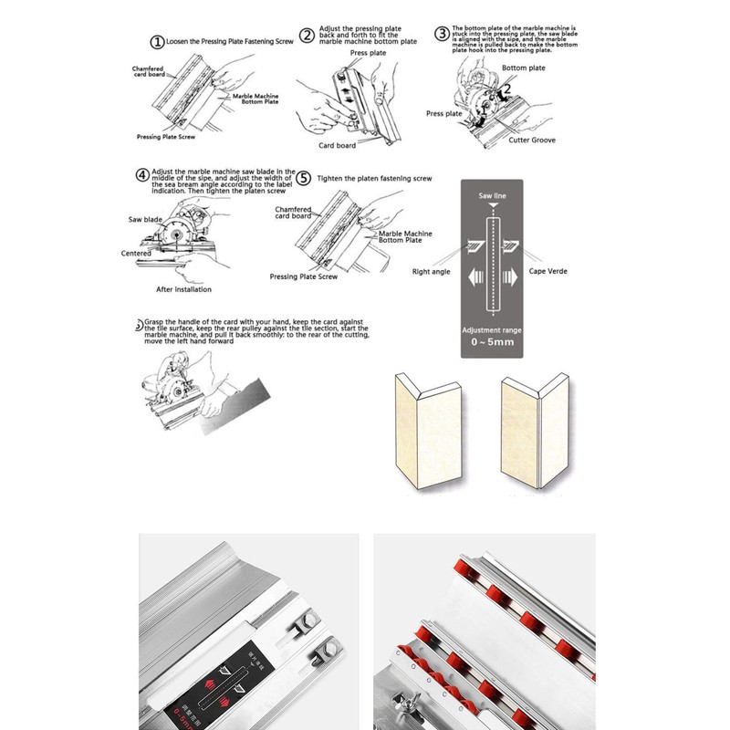 Gxeabg 45 Degree Aluminum Alloy Chamfer Tile Cutter Ceramic Floor
