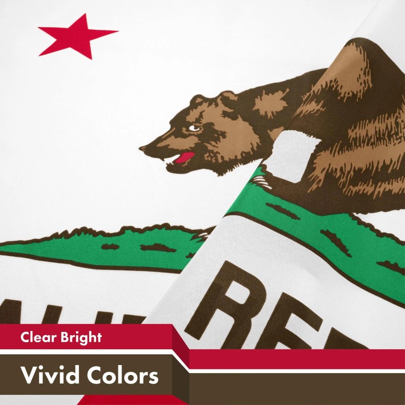 UD_G128 5 Pack: California CA State Flag 3x5 Ft LiteWeave