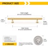 Rergy Cabinet Handles Drawer Pulls and Knobs, 10Pack Gold 8inch