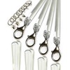 OooWow 24 inch (4 Pack) All Clear Acrylic Curtain Pull