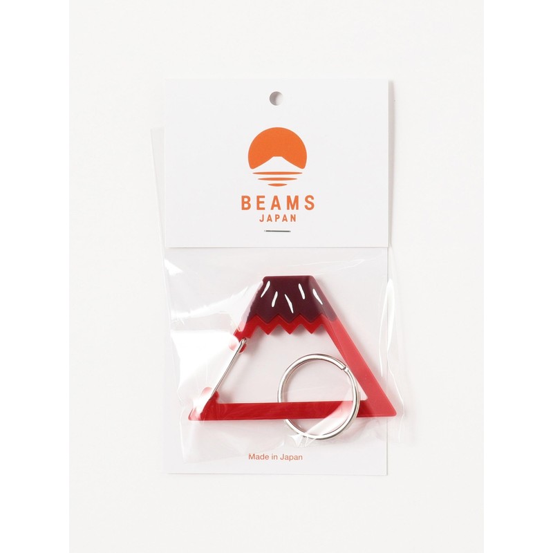 Beams Japan Small Item, Mt. Fuji Keychain, Red Free
