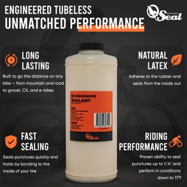 Orange Seal - Endurance Formula Tubeless Bike Tire Sealant | Long Lasting, Fast Sealing | for MTB, Road, CX and Gravel Bicycle Tires | 32oz Refill