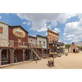 Yeele 10x8ft Western Town Backdrop West Cowboy Background for Photography Rural Countryside Wood House American Culture Photo Background Adults Party Studio Props