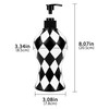 BUNCHBRAVO Elegant Diamond Soap Dispenser | 16oz Hand-Painted Resin Pump