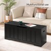 47.2" Storage Chest Extra Large,Storage Trunk with 2 Safety Hinges,Wooden