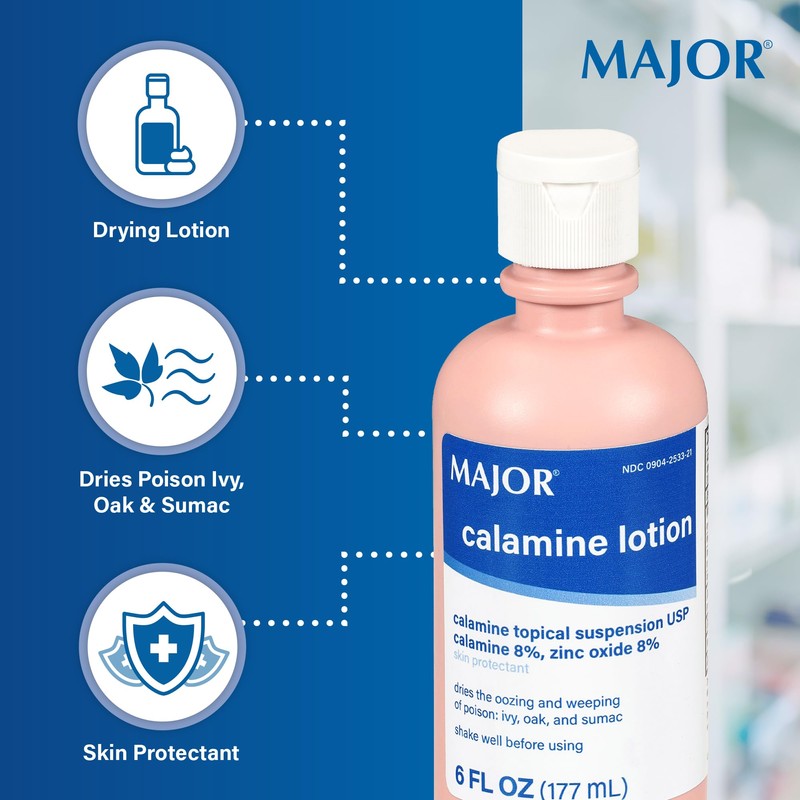 MAJOR Calamine Lotion - Calamine Topical Suspension USP Skin Protectant