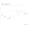 Kingston Brass K151A2 8-Inch Shower Arm, 7-1/2'' (L) x 1/2''