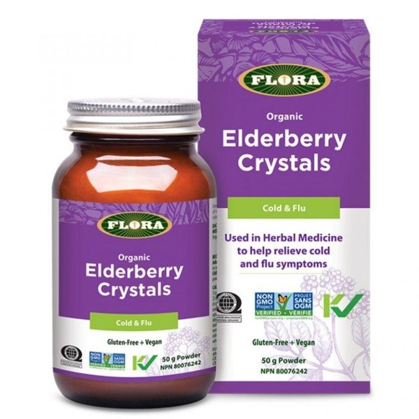 Flora Elderberry Crystals (Cold and Flu), 50g, Unflavoured