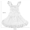Princess Ruffles Hem Cotton Apron Adjust Waist Women Girl White