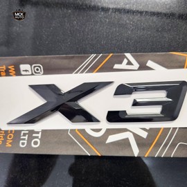 MCK Auto - X3 Black Glossy Rear Boot Logo Back Badge Emblem Tuning Modification