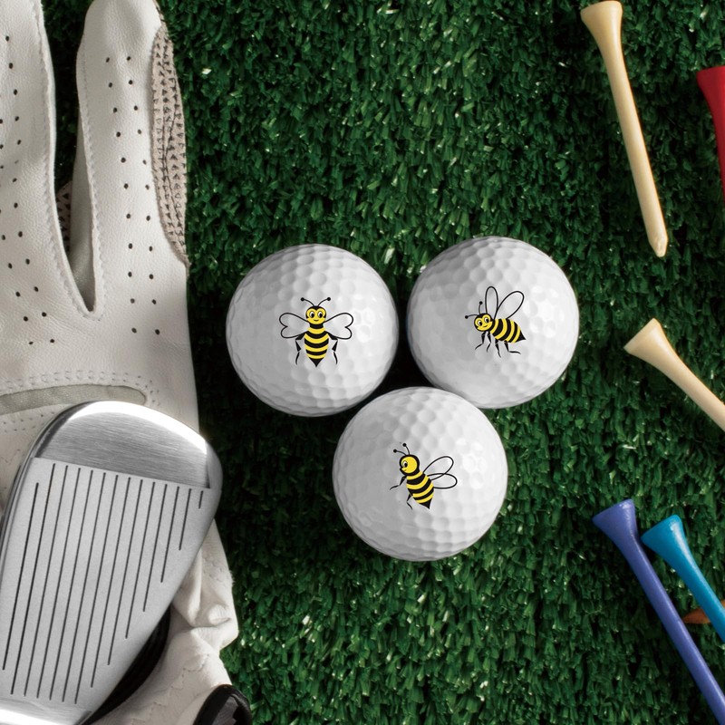 PLIGREAT 2 Sheets Cute Bee Golf Ball Markers 32 Pcs