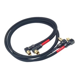 WJSTN-061 Right Angle RCA to Right Angle RCA Cable Male-to-Male RCA Audio Cable 2Pack (3FT)