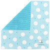 Hamamonyo Reversible Gauze Handkerchief, Double Polka Dots and Simahogus, blue