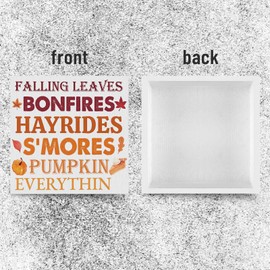 Fall Home Decor Autumn Decorations Fall Pumpkin Wooden Sign Home Shelf Desk Decor Autumn Decorations For Home Office, Wooden Box Desk Sign Rustic Counter Shelf Decoration 5 X 5 Inches