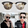 Retro Semi-Rimless Polarized Sunglasses for Men Women Driving Sun glasses