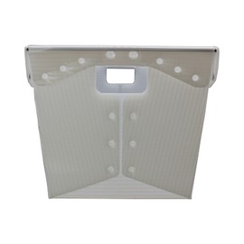 Flipside Products 18.25" x 13.25" x 11.6" Translucent Plastic Storage Postal Tote, Metal Reinforced Rim, Natural, Corrugated, Container Mail - 2 Pack