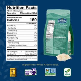 Lundberg White Arborio Rice 6-Pack – Short-Grain, Creamy Texture for Risotto, 32 Oz