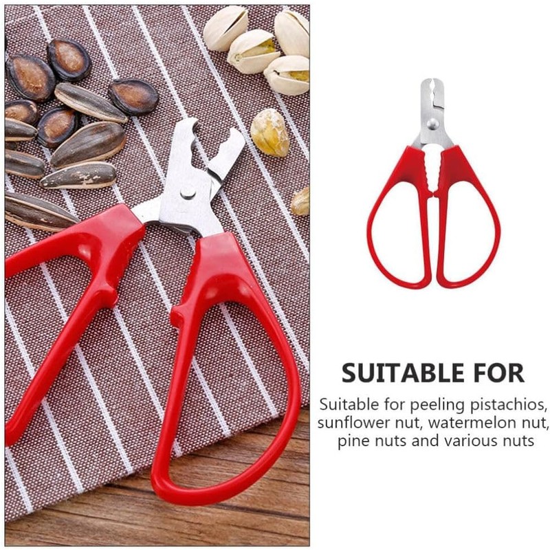 Nutcracker Nut Pistachio Sunflower Peeler Scissor Plier Stainless Steel Walnut