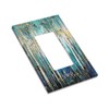 Decorative Light Switch Cover Teal Birch Trees Rustic Art Landscape