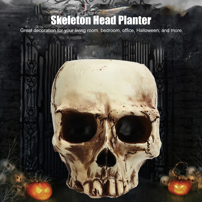Skull Head Flower Pot Resin High Strength Clear Shape Skull