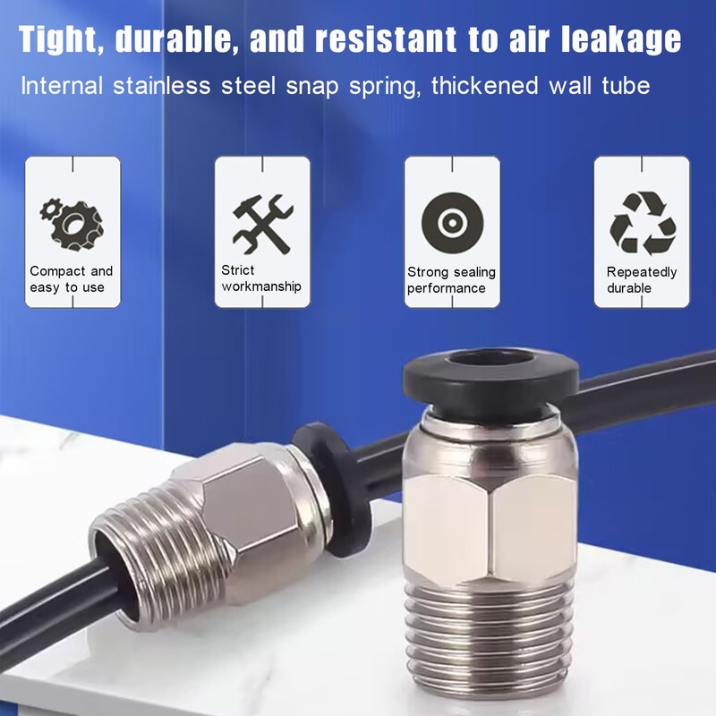 Pack of 10 3D Printer Pc4-M10 Connector, Pc4-M10 Connector, Pc4-M10