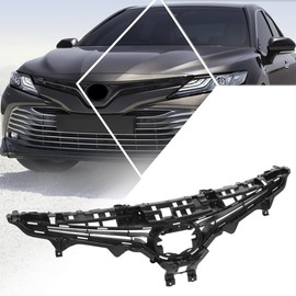 Factory Style Front Bumper Grille Grill w/Badge Slot Compatible with 18-20 Toyota Camry Hybrid SE,Matte Black