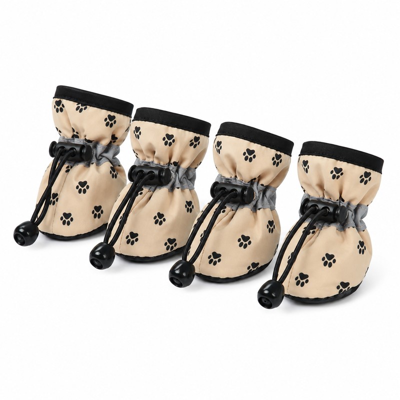 Dog Shoes for Outdoor Walking - 4-Piece Anti-Slip Paw Boots