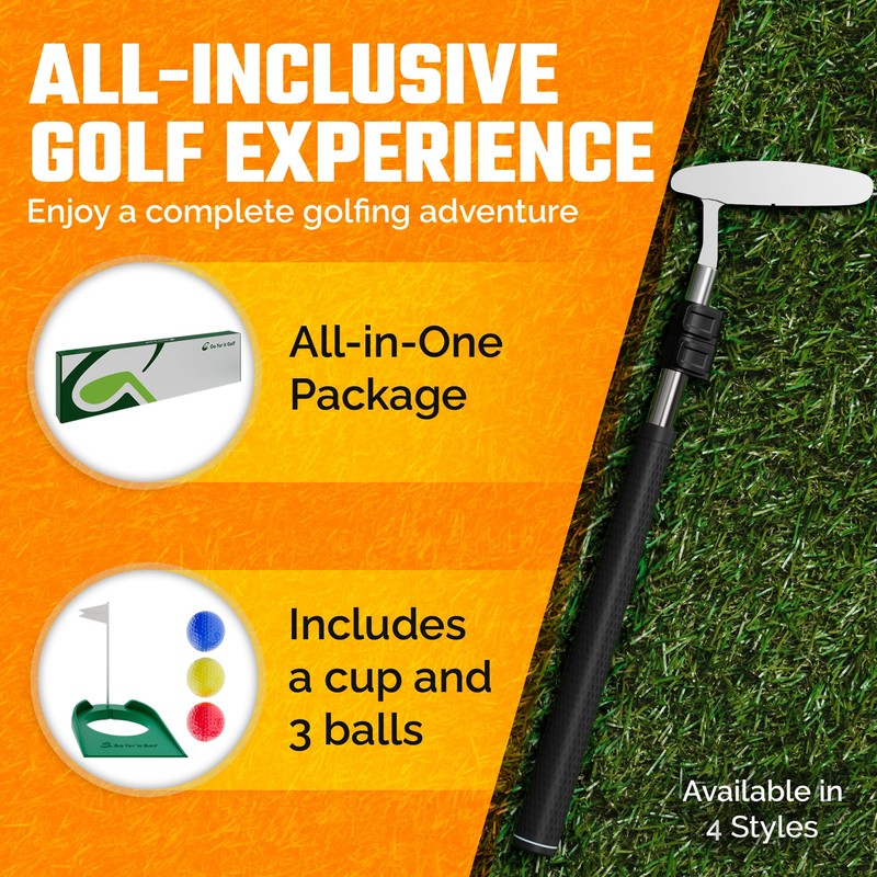Go for It Golf Kids Putter with Extendable Shaft -