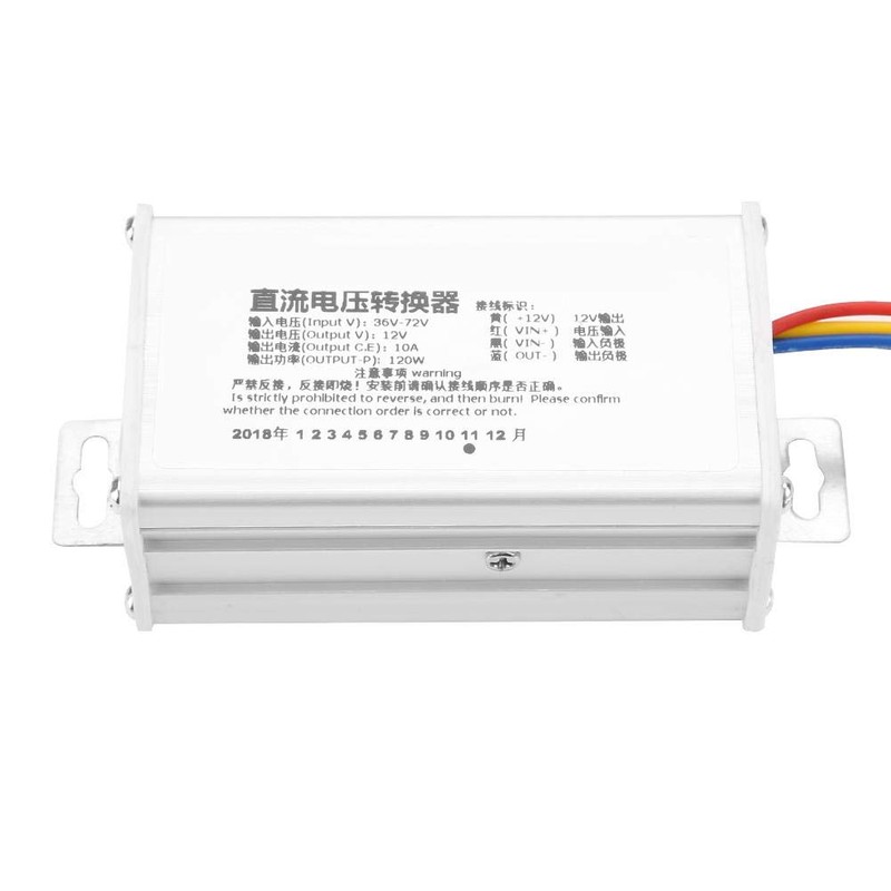 Samfox DC Converter, 36v-72v to 12V 10A 120W DC Converter