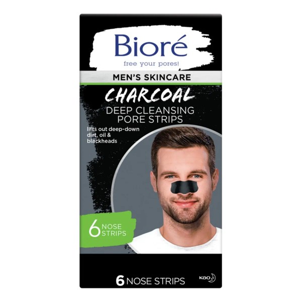 Bioré Men Strip Clean – Banditas Faciales con Carbón 6