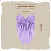 Purple Hair Bows for Women Long Tail Large Oversized Satin