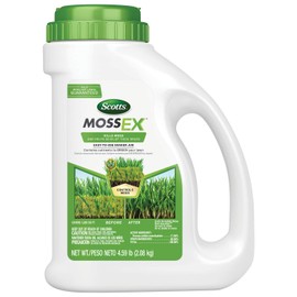 Scotts MossEx, Moss Killer for Lawns, Easy-To-Use Shaker Jug, Contains Fertilizer to Green Grass, 4.59 lbs.