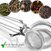 COM-FOUR® Tea Tongs in Various Sizes Stainless Steel Tea Infuser