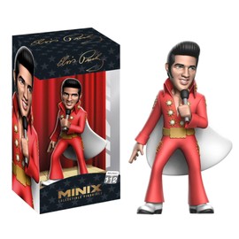 MINIX Bandai 12cm Elvis Red Suit Collectible Figure, Collectibles for Exhibition, Gift Idea, Toys for Kids and Adults, TV Fans (MN18918)