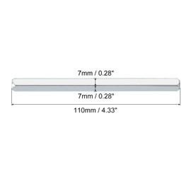 sourcing map 1Pcs Door Knob Spindle, Spare Door Handle Spindle Bar, 110 x 7mm Door Spindle Replacement Door Handle Parts, Silver