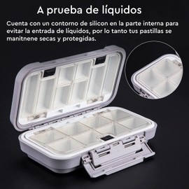 Caja Organizadora de Medicamentos A prueba de Agua y Uso Rudo Multifuncional con 16 Compartimentos