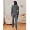 Ekouaer Womens Fuzzy Fleece Pajama Sets Long Sleeve Jogger Sets