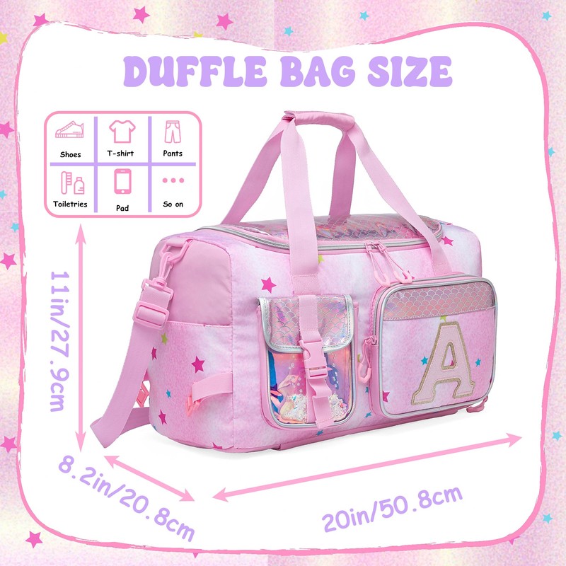 Travel Bag for Children Sports Bag with Shoe Compartment Overnight