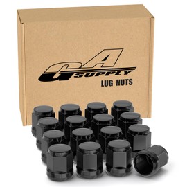 GAsupply Genuine Honda M12 x P1.5 Wheel Nuts Spherical Seat 19HEX Length 25mm Steel Short Lug Nuts Set of 16 Black