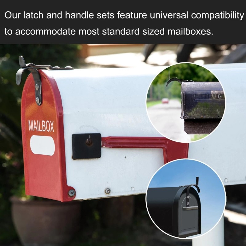 Unbranded Mailbox Latch and Handle Kit, Iron Latch Replacement Set